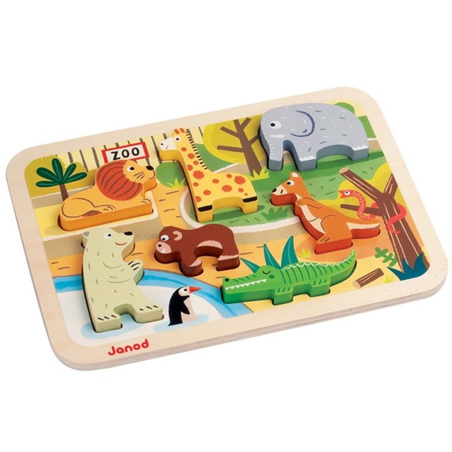 Baby [0-23M] Janod Wooden Toys | Janod - Zoo Chunky Puzzle