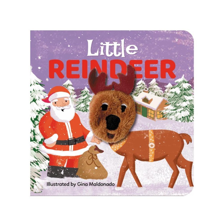 Baby [0-23M] Lake Press Books + Flash Cards | Finger Puppet Book - Little Reindeer