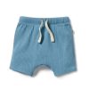 Baby [0-23M] Wilson & Frenchy Bottoms | Wilson And Frenchy Organic Rib Short Sky Blue