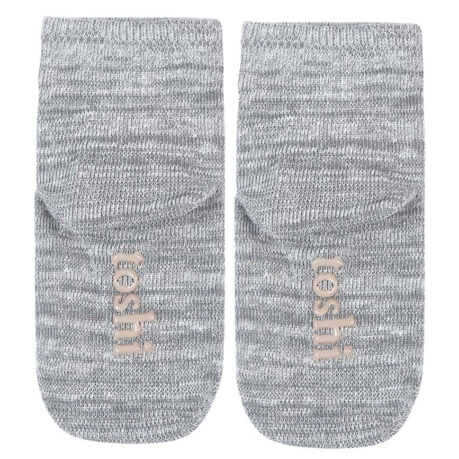 Baby [0-23M] Toshi Socks + Tights | Toshi Organic Ankle Marle Socks - Pebble