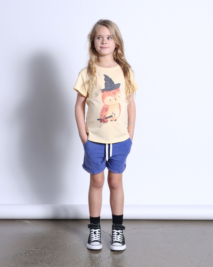 Child [2-14] Minti Tops | Minti Magic Owl Tee - Lemon Marle