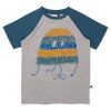 Child [2-14] Minti Tops | Minti Shaggy Skater Tee - Grey Marle/Teal