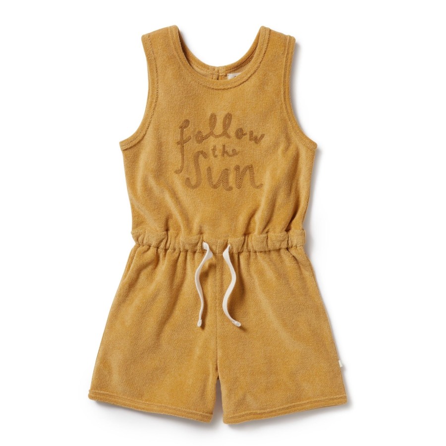 Child [2-14] Wilson & Frenchy Overalls + Playsuits | Wilson And Frenchy Organic Terry Playsuit Follow The Sun