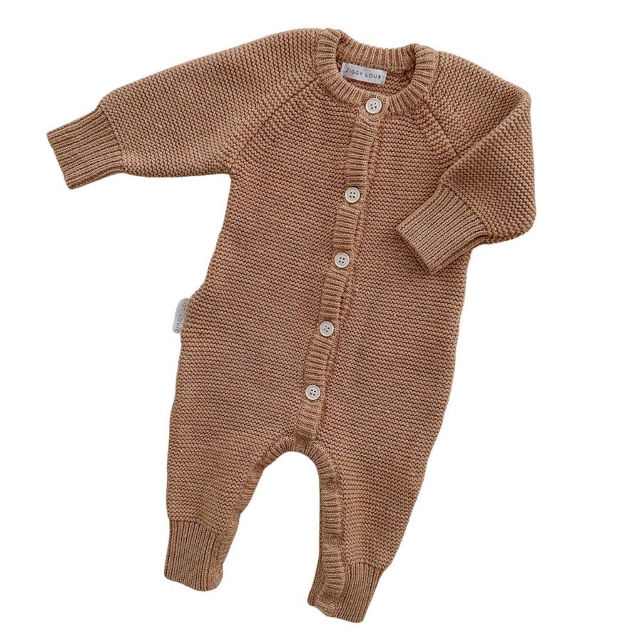 Baby [0-23M] Ziggy Lou Knitwear | Ziggy Lou - Classic Knit Romper | Maple Fleck