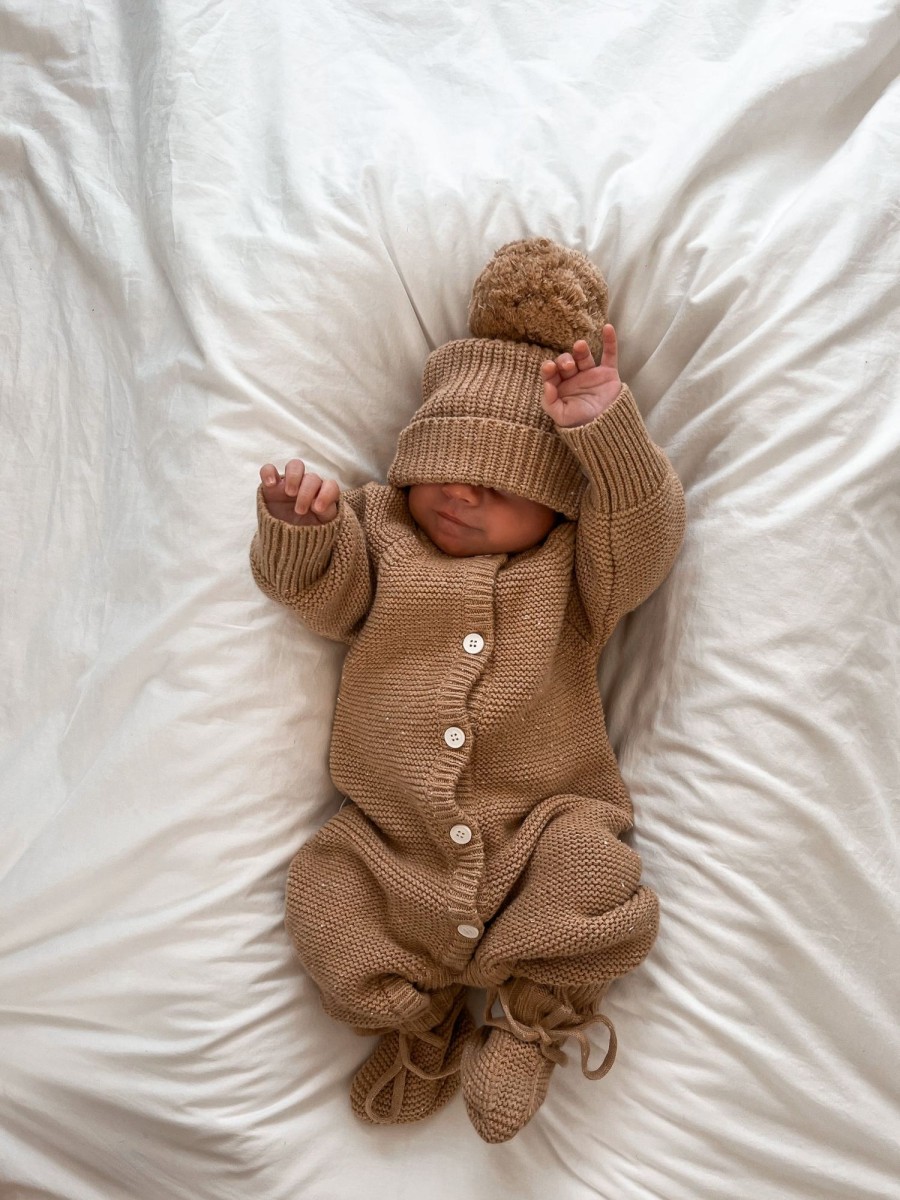 Baby [0-23M] Ziggy Lou Knitwear | Ziggy Lou - Classic Knit Romper | Maple Fleck