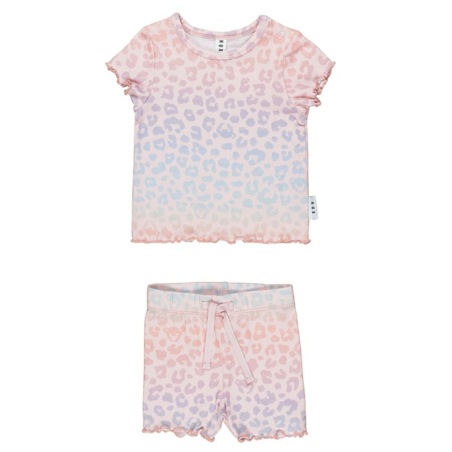 Child [2-14] Huxbaby Tops | Huxbaby Short Set - Rainbow Hidden Hux Print