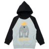 Child [2-14] Minti Jumpers | Minti Hello Later Yeti Furry Hood - Grey Marle/Black