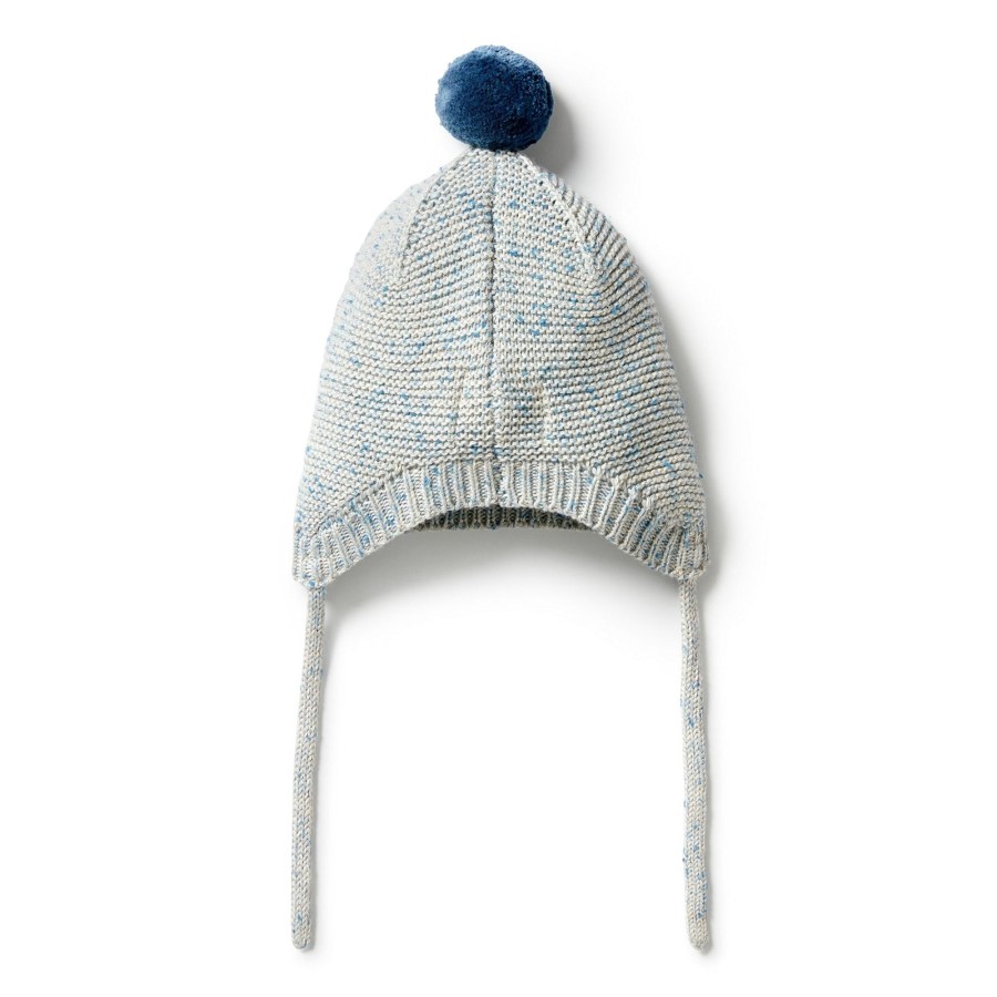 Child [2-14] Wilson & Frenchy Beanies | Wilson And Frenchy Knitted Cable Bonnet - Bluestone Fleck