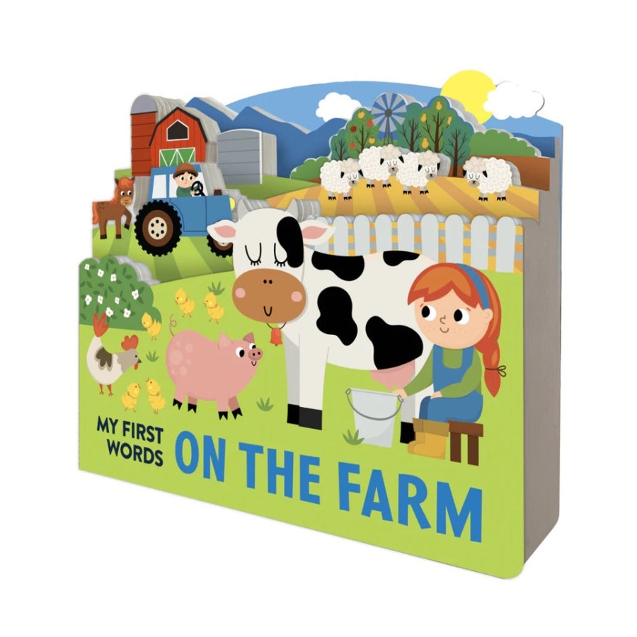 Baby [0-23M] Lake Press Books + Flash Cards | Chunky Scenes Board Book - My First Words - On The Farm