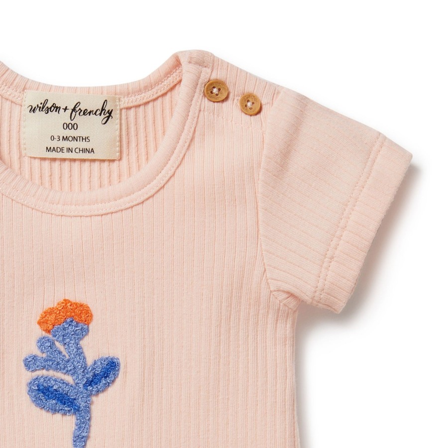 Baby [0-23M] Wilson & Frenchy Tops | Wilson And Frenchy Organic Rib Tee Little Flower