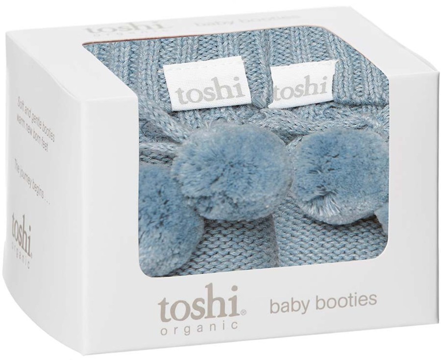 Baby [0-23M] Toshi Booties + Mittens | Toshi Organic Booties - Marley / Storm