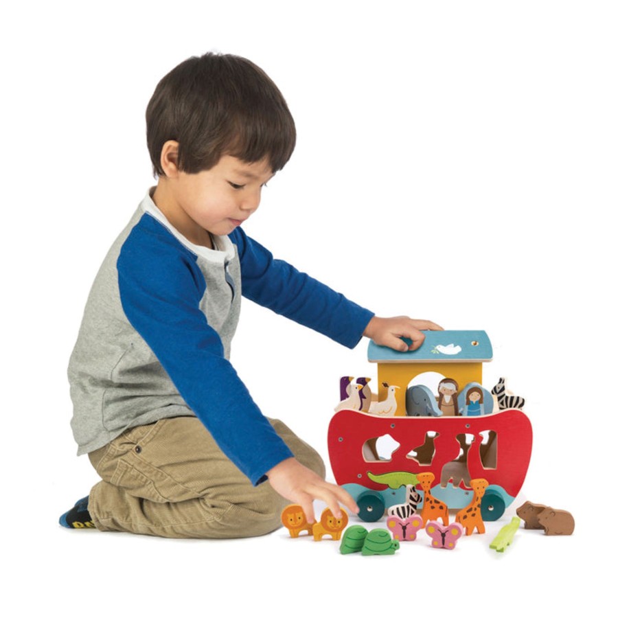 Baby [0-23M] Tenderleaf Wooden Toys | Noah'S Shape Sorter Ark