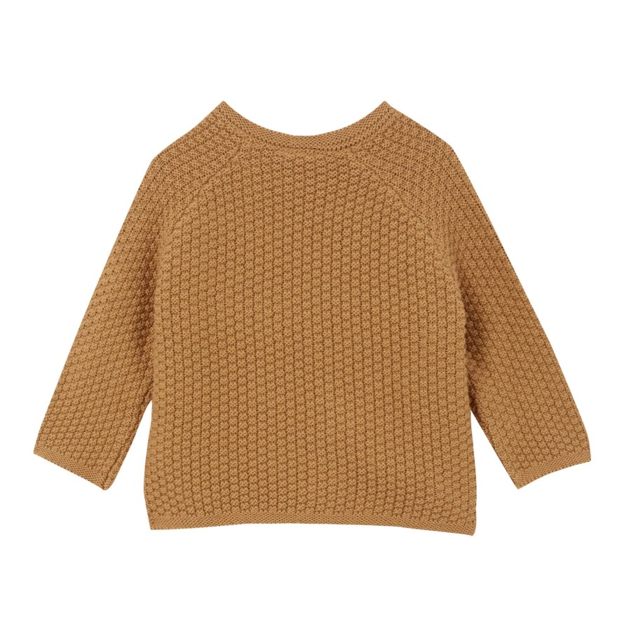 Baby [0-23M] Milky Outerwear | Milky Baby Knit Cardigan - Cinnamon