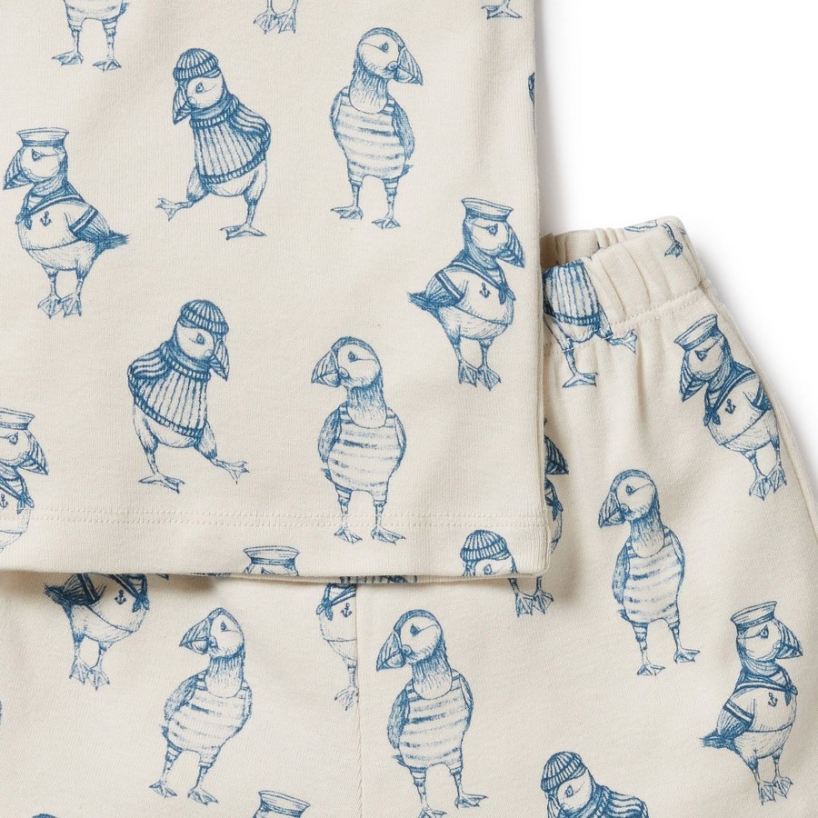 Baby [0-23M] Wilson & Frenchy Sleep | Wilson And Frenchy Organic Short Sleeve Pyjamas Petit Puffin