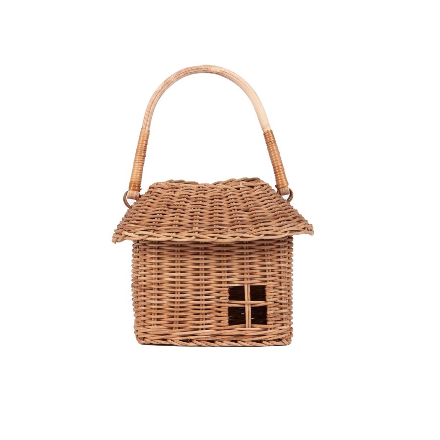 Play + Learn Olli Ella Dolls + Accessories | Olli Ella Rattan Hutch Basket - Small