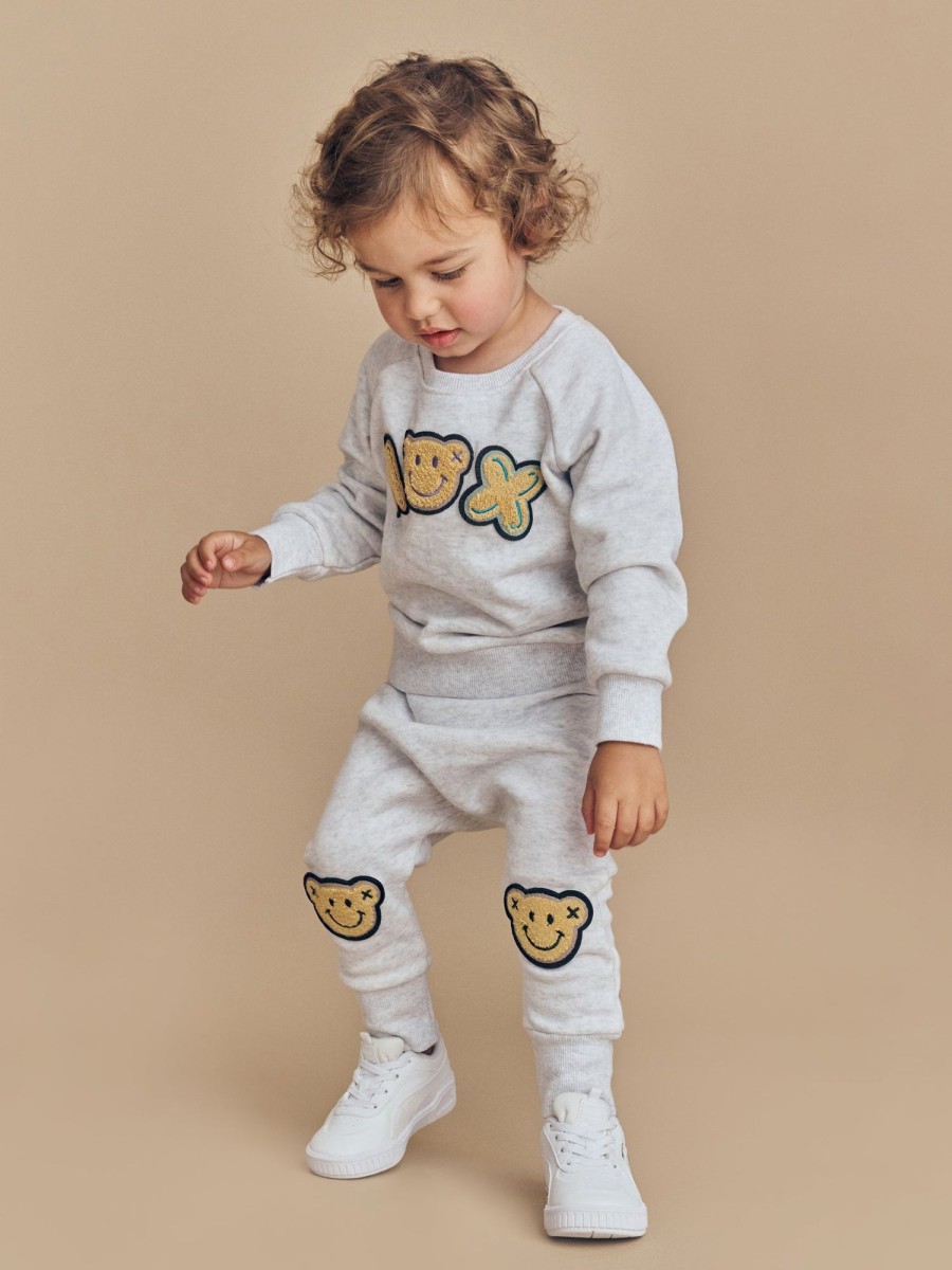 Baby [0-23M] Huxbaby Bottoms | Huxbaby Smile Bear Drop Crotch Pant