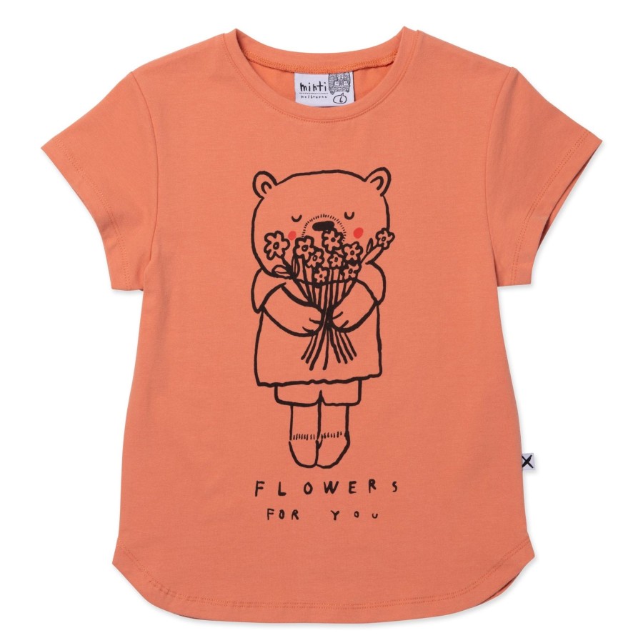 Child [2-14] Minti Tops | Minti Flowers For You Tee - Apricot