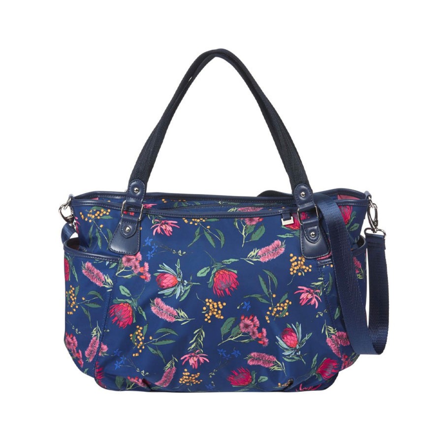 Grown Ups Oi Oi | Oioi Nappy Bag Tote - Navy Botanical