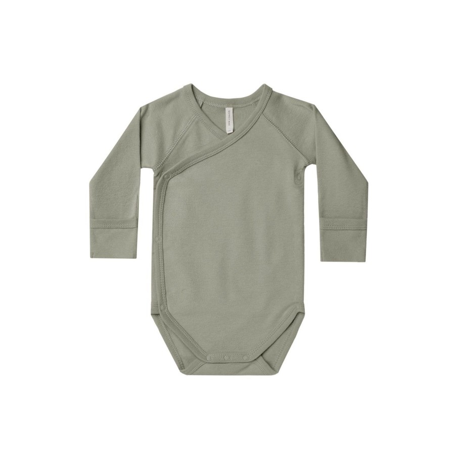 Baby [0-23M] Quincy Mae All In One | Quincy Mae Side-Snap Bodysuit - Basil