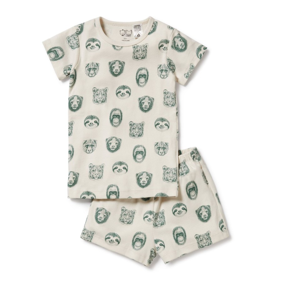 Baby [0-23M] Wilson & Frenchy Sleep | Wilson And Frenchy Organic Short Sleeve Pyjamas Hello Jungle