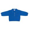 Child [2-14] Grown Knitwear | Grown Organic Collar Long Sleeve Tee - Cobalt