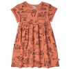 Child [2-14] Minti Dresses | Minti Sleepy Sloths Dress - Apricot