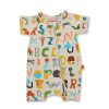 Baby [0-23M] Halcyon Nights All In One | Halcyon Nights Abc Down Under Short Sleeve Zip Suit