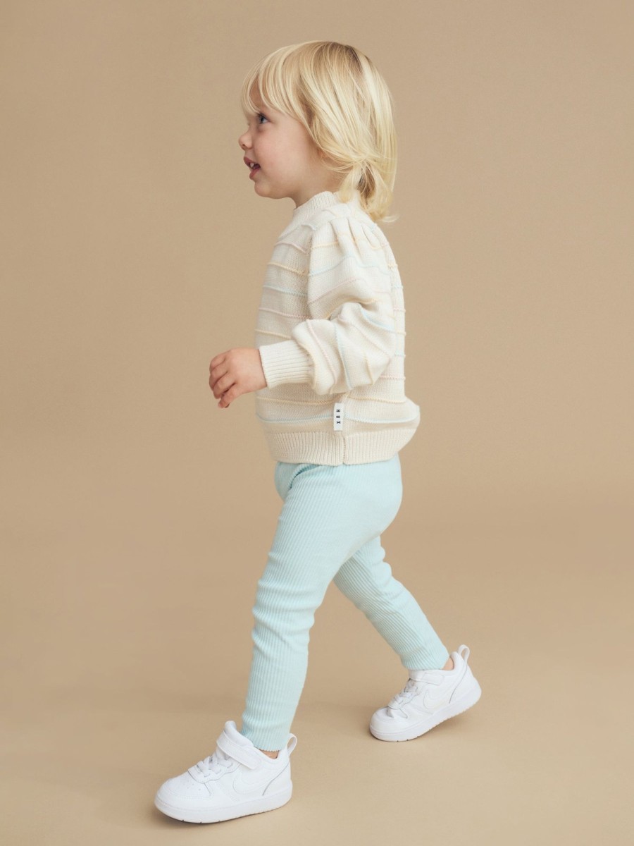 Child [2-14] Huxbaby Bottoms | Huxbaby Sky Rib Legging