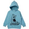 Child [2-14] Minti Jumpers | Minti Sled Bear Furry Hood - Muted Blue