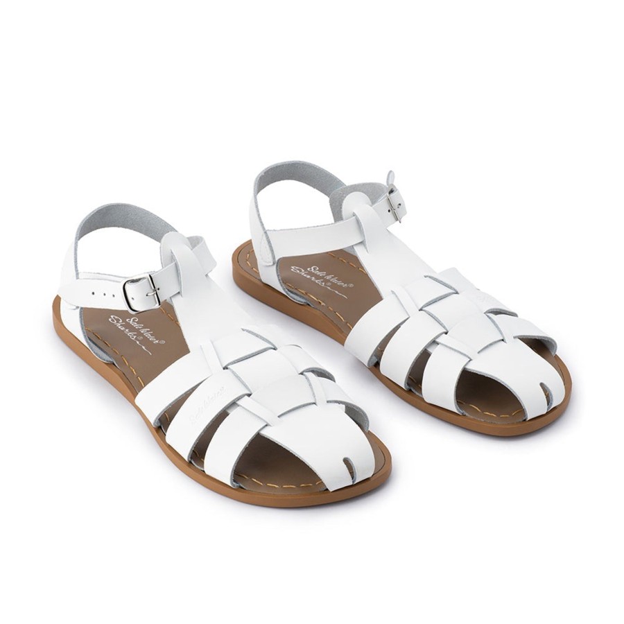 Grown Ups Saltwater Sandals | Saltwater Sandals Adults Shark White