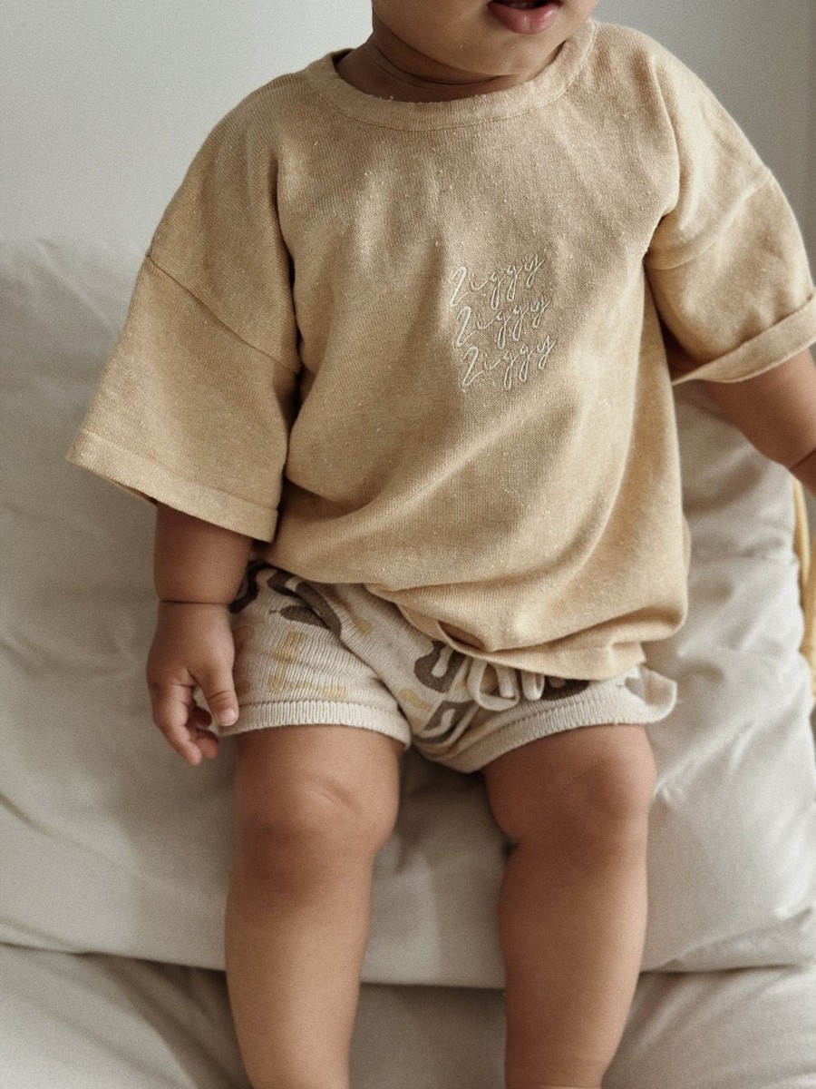 Baby [0-23M] Ziggy Lou Tops | Ziggy Lou - Signature Tee | Sand Fleck