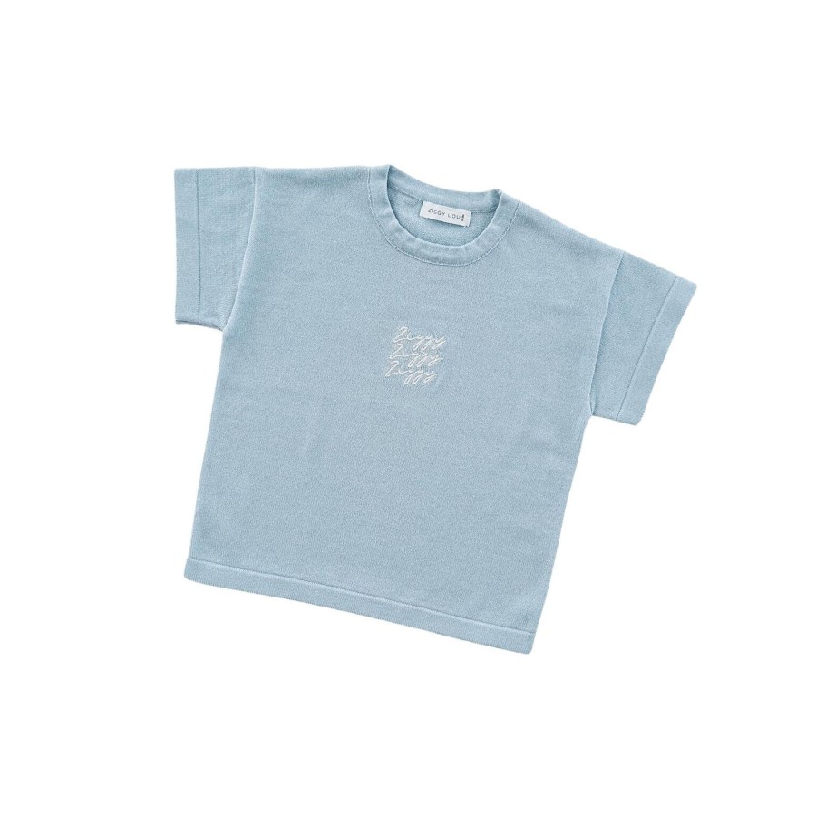 Baby [0-23M] Ziggy Lou Knitwear | Ziggy Lou - Signature Tee | Sea