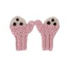 Baby [0-23M] Acorn Booties + Mittens | Acorn Bear Face Mittens - Pink