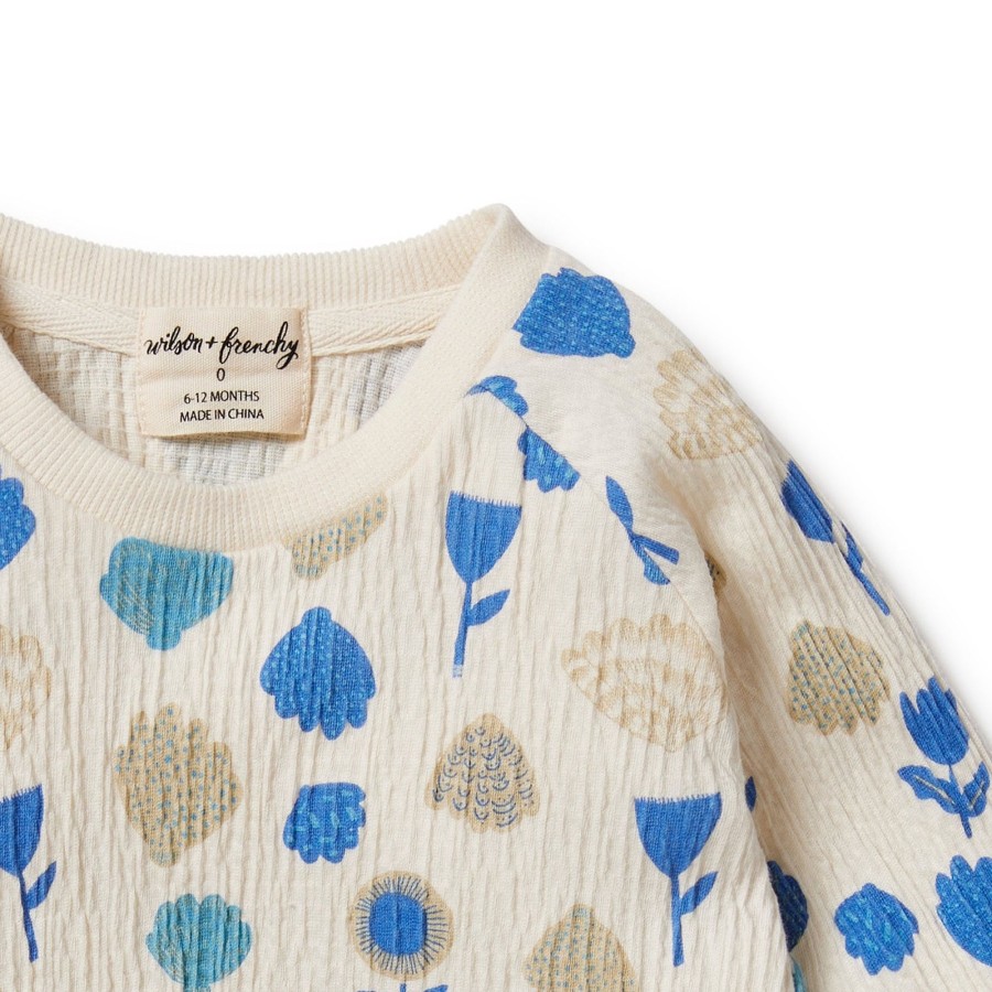 Child [2-14] Wilson & Frenchy Jumpers | Wilson And Frenchy Crinkle Sweat Ocean Breeze