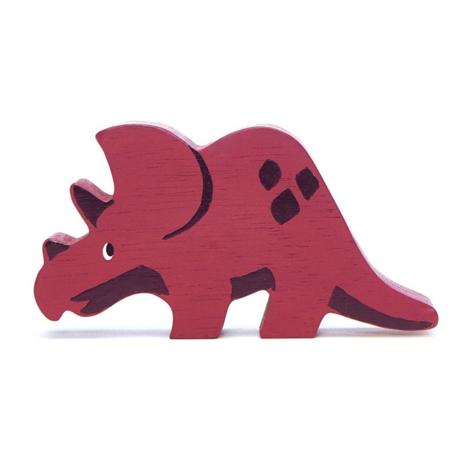 Play + Learn Tenderleaf Animals | Wooden Dinosaur - Triceratops