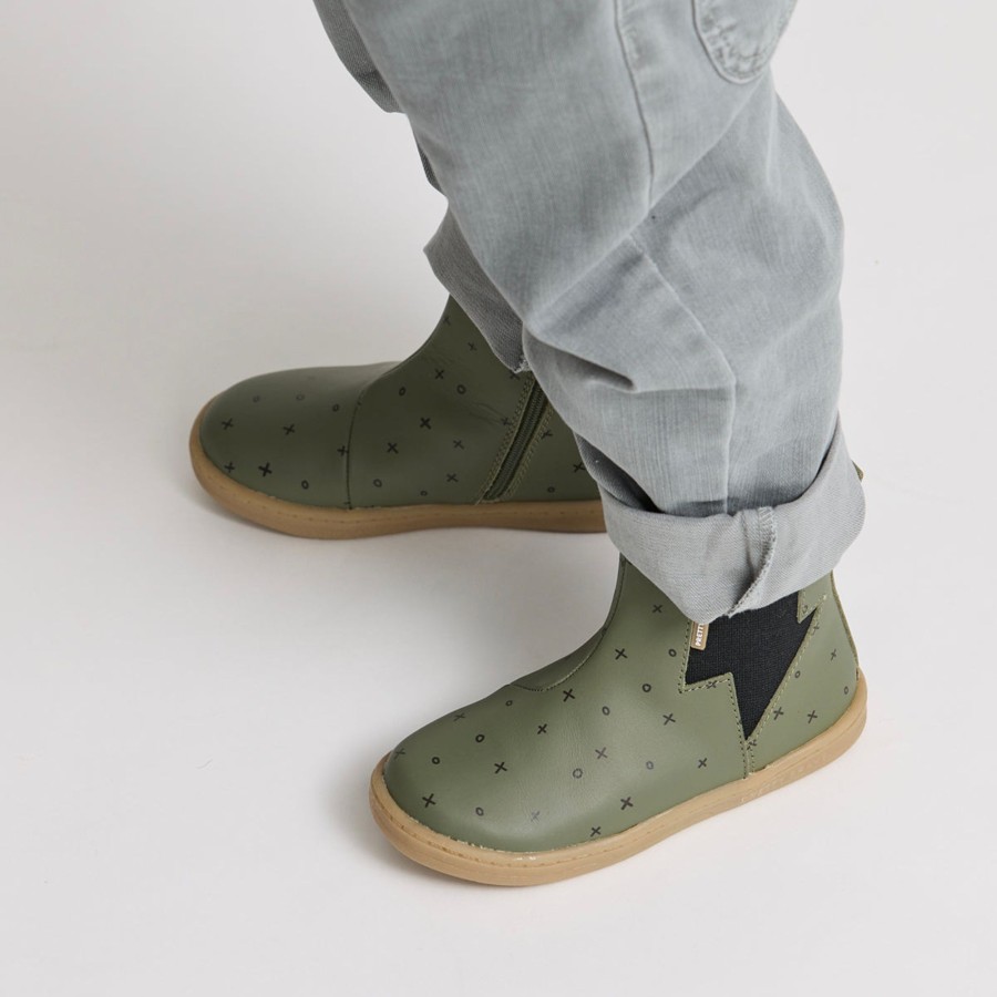 Child [2-14] Pretty Brave Footwear | Pretty Brave Electric - Khaki Xo