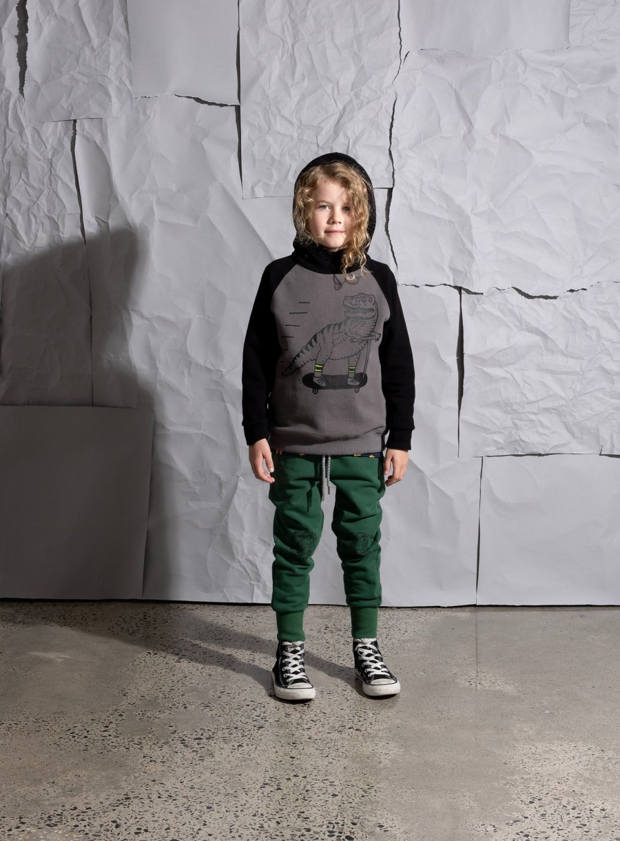 Child [2-14] Minti Bottoms | Minti Hello Circle Furry Trackies - Kelly Green