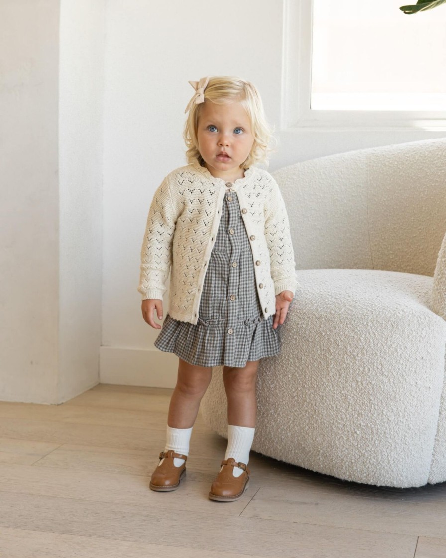 Baby [0-23M] Quincy Mae Knitwear | Quincy Mae Scalloped Cardigan - Natural