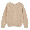 Child [2-14] Milky Knitwear | Milky Cable Knit Jumper - Fleck