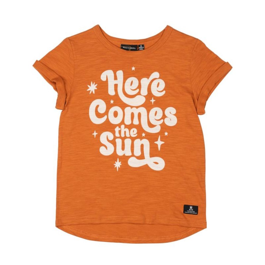 Child [2-14] Rock Your Baby Tops | Rock Your Baby Here Comes The Sun T-Shirt