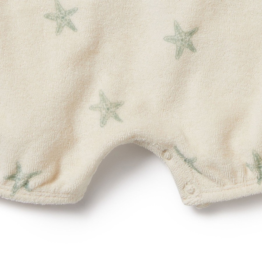 Baby [0-23M] Wilson & Frenchy All In One | Wilson And Frenchy Organic Terry Tie Playsuit Tiny Starfish