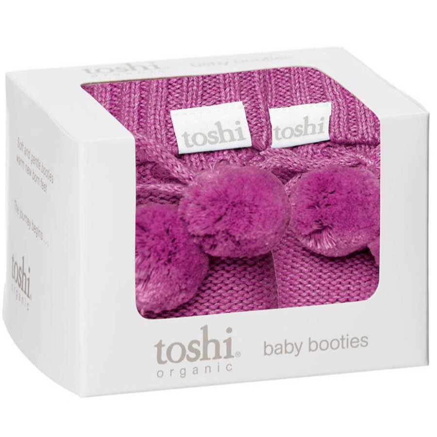 Baby [0-23M] Toshi Booties + Mittens | Toshi Organic Booties - Marley / Violet