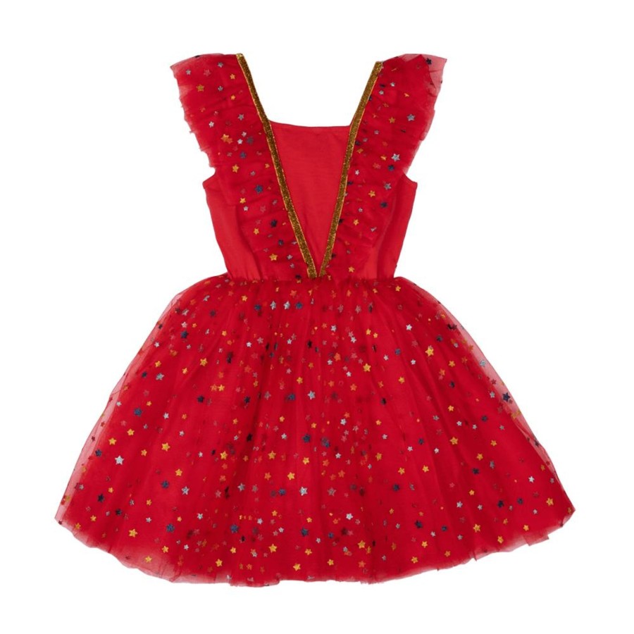 Child [2-14] Rock Your Baby Dresses | Rock Your Baby Christmas Angel Dress - Red