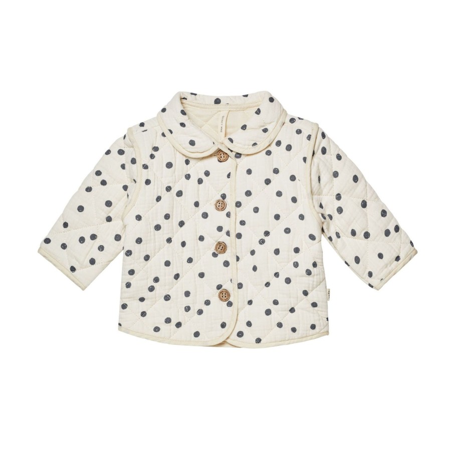 Baby [0-23M] Quincy Mae Outerwear | Quincy Mae Quilted Jacket - Navy Dot