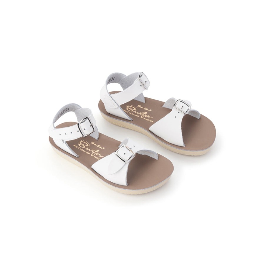 Child [2-14] Saltwater Sandals Footwear | Saltwater Sandals Sun San Surfer White