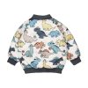 Child [2-14] Huxbaby Outerwear | Huxbaby Reversible Bomber - B-Ball Dino Print