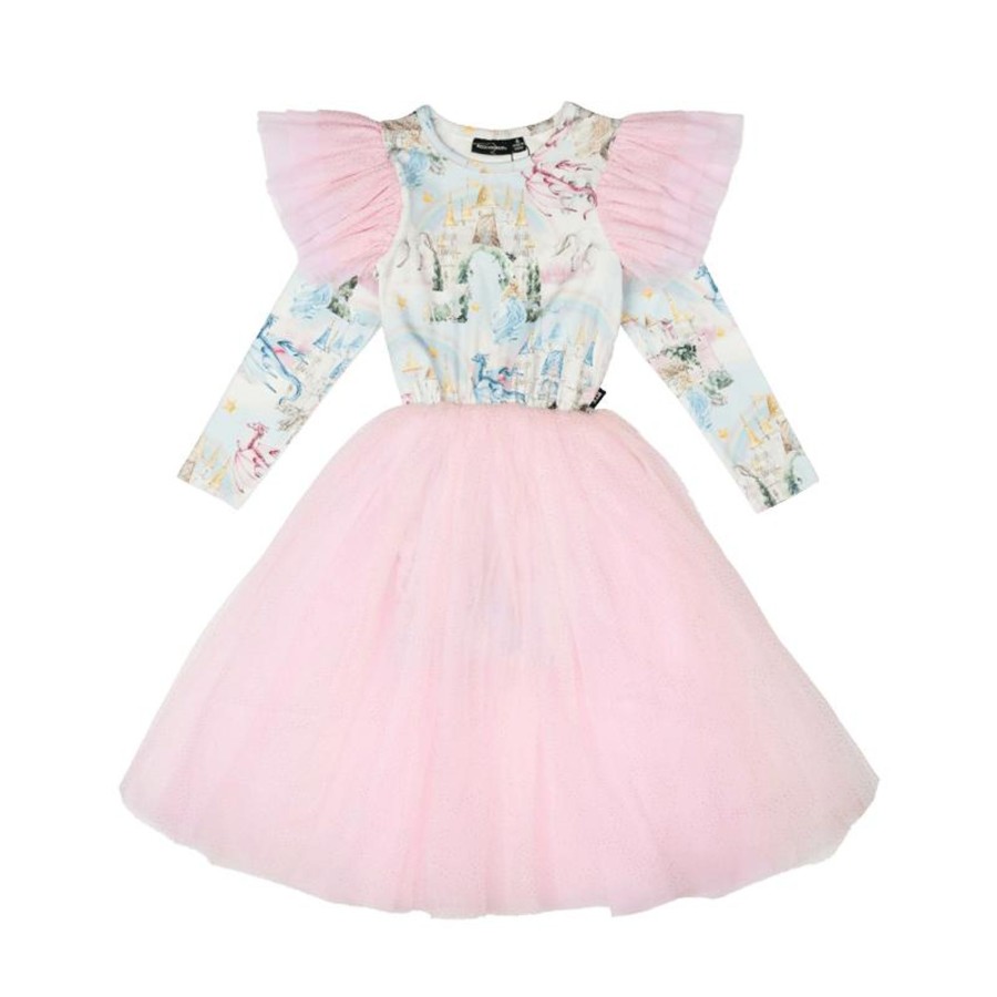 Child [2-14] Rock Your Baby Dresses | Rock Your Baby Fairy Tales Long Sleeve Flounce Dress