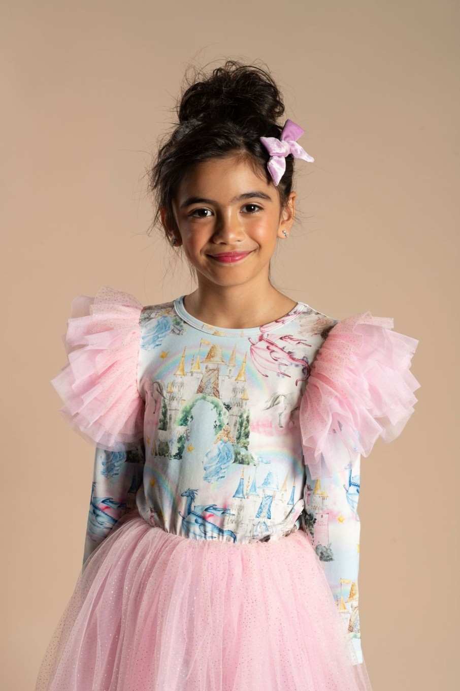 Child [2-14] Rock Your Baby Dresses | Rock Your Baby Fairy Tales Long Sleeve Flounce Dress