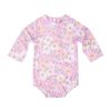 Baby [0-23M] Toshi Swim | Toshi Swim Baby Onesie Long Sleeve - Dahlia