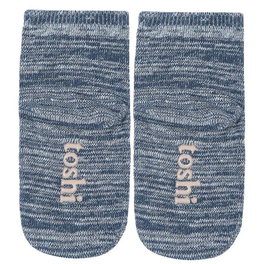 Baby [0-23M] Toshi Socks + Tights | Toshi Organic Ankle Marle Socks - Midnight